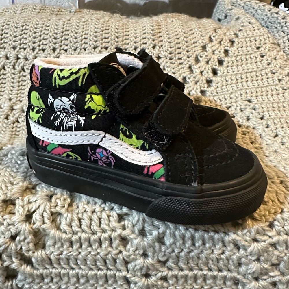 Vans Trippy Drip Glow Sk8-Mid Toddler Size 4